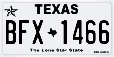 TX license plate BFX1466