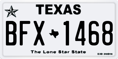 TX license plate BFX1468