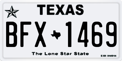 TX license plate BFX1469