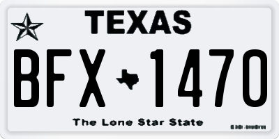 TX license plate BFX1470