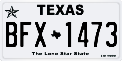 TX license plate BFX1473