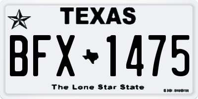 TX license plate BFX1475