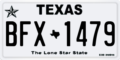TX license plate BFX1479