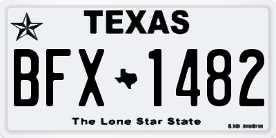 TX license plate BFX1482