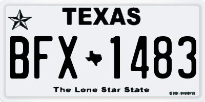 TX license plate BFX1483