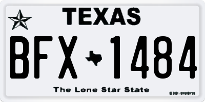 TX license plate BFX1484