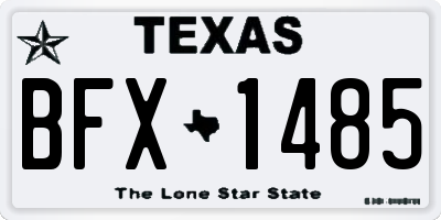 TX license plate BFX1485