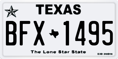 TX license plate BFX1495