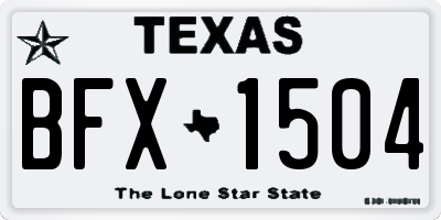 TX license plate BFX1504