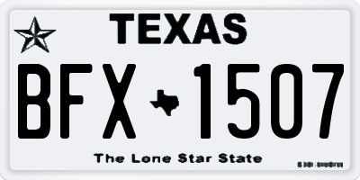 TX license plate BFX1507