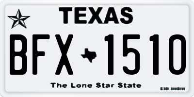 TX license plate BFX1510