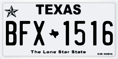 TX license plate BFX1516