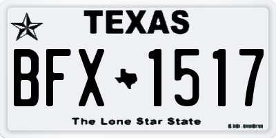TX license plate BFX1517
