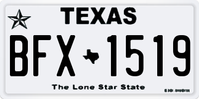 TX license plate BFX1519