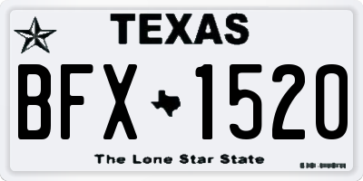 TX license plate BFX1520