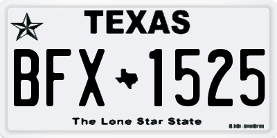 TX license plate BFX1525