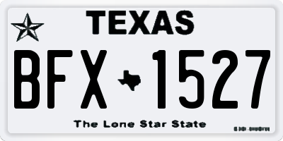 TX license plate BFX1527