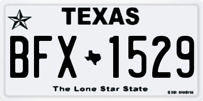 TX license plate BFX1529