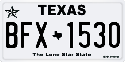 TX license plate BFX1530