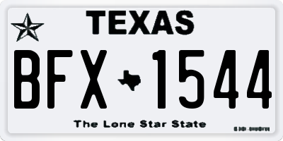TX license plate BFX1544