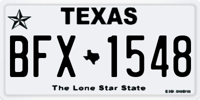 TX license plate BFX1548