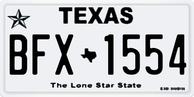 TX license plate BFX1554