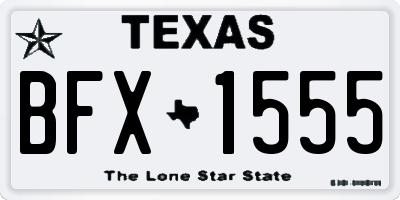 TX license plate BFX1555