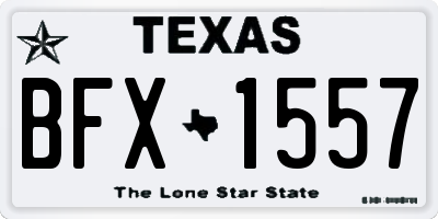 TX license plate BFX1557