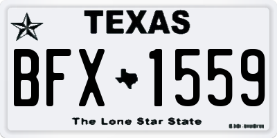 TX license plate BFX1559