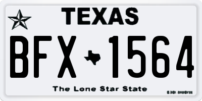 TX license plate BFX1564