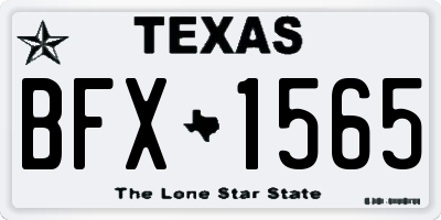 TX license plate BFX1565
