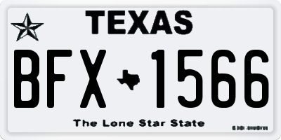 TX license plate BFX1566