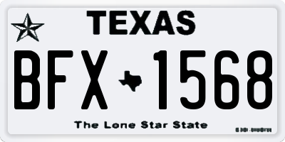TX license plate BFX1568