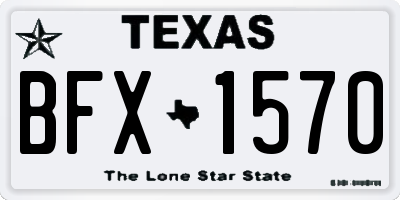TX license plate BFX1570