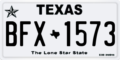 TX license plate BFX1573