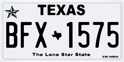 TX license plate BFX1575