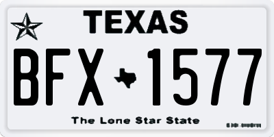 TX license plate BFX1577