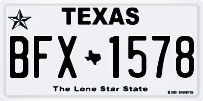 TX license plate BFX1578