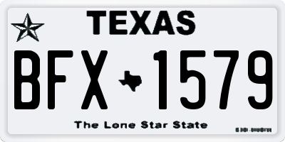 TX license plate BFX1579