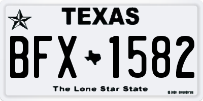 TX license plate BFX1582