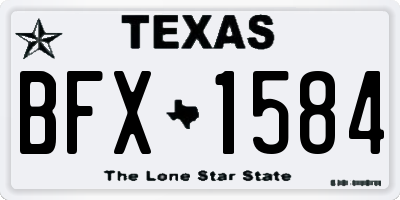 TX license plate BFX1584