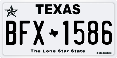 TX license plate BFX1586