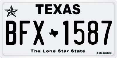 TX license plate BFX1587