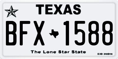 TX license plate BFX1588