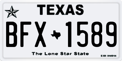 TX license plate BFX1589