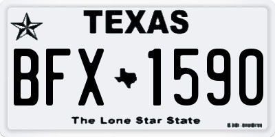 TX license plate BFX1590