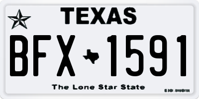 TX license plate BFX1591