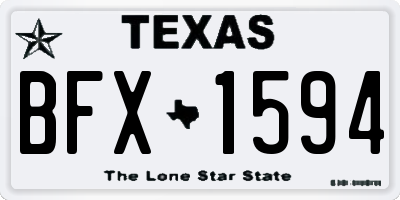 TX license plate BFX1594