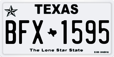 TX license plate BFX1595