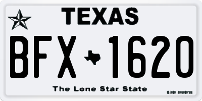 TX license plate BFX1620